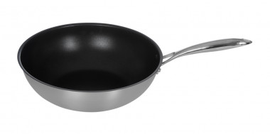 Сковорода ВОК 260/90 нержав. стали АП Luxstahl, кт357 — Posudio