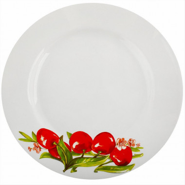Тарелка мелкая 175мм Кубаньфарфор Вишня новая 057 &mdash; Posudio