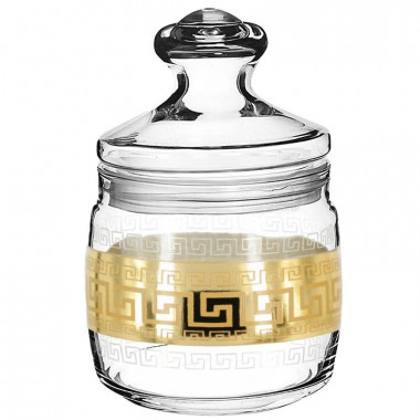 Банка Чешни с рис. &quot;Греческий узор&quot; (Гусь Хрустальный) — Posudio