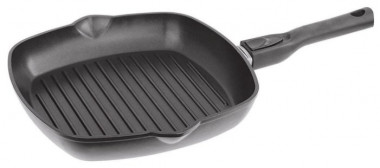 Сковорода-гриль (260 мм) чугунная, БИОЛ 2614П — Posudio