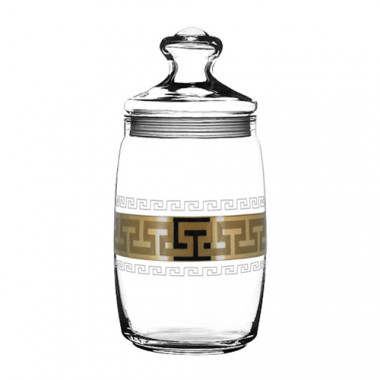 Банка Чешни с рис. &quot;Греческий узор&quot; (Гусь Хрустальный) GE03-425 — Posudio