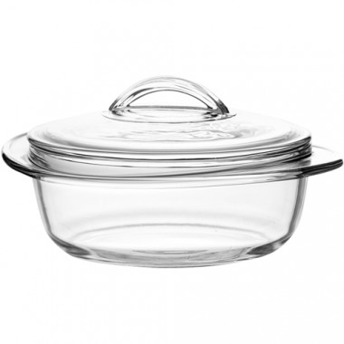 Посуда для СВЧ кастрюля с крышкой 1,5л 248*208 Borcam 59433 — Posudio