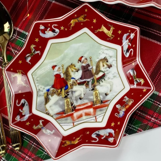 Набор из 6 тарелок 19,5см НОВЫЙ ГОД в под.уп.(х12)Фарфор 305-189 фото 1 &mdash; Posudio