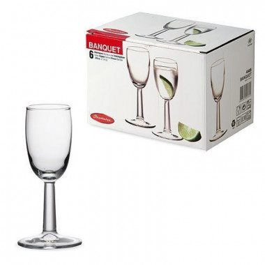 Набор рюмок 6 шт 63 мл водка Pasabahce Banquet 44405B — Posudio