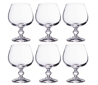 Бокал для бренди 250мл (6шт) Crystal Bohemia Claudia 40149/20787/250 — Posudio