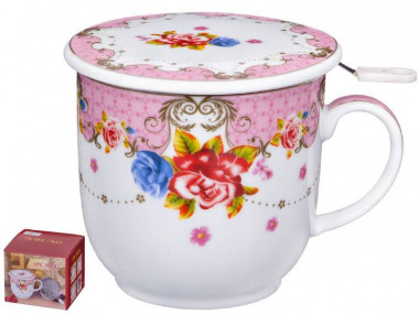 Кружка заварочная с метал. ситом 300мл Арти М — Posudio