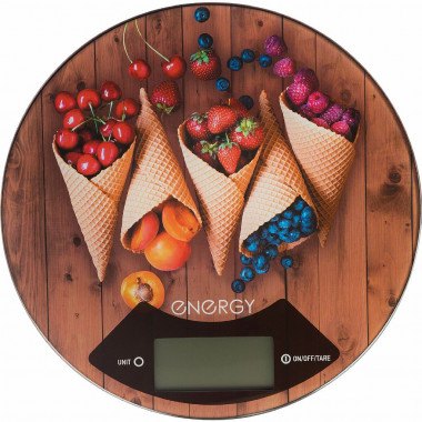 Весы кухонные электронные ENERGY EN-403 (вафли) круглые &mdash; Posudio