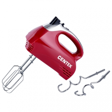 Миксер CENTEK CT-1118 350ВТ  хром/вишня &mdash; Posudio