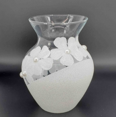 Ваза д/цветов "СЕВЕРИНА"  шам. с декором &mdash; Posudio