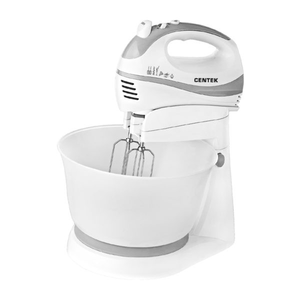Миксер CENTEK CT-1105 320ВТ  белый/серый фото 1 — Posudio