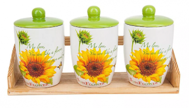 Банка для сыпучих продуктов 550 мл, Polystar &quot;Подсолнух&quot; PSL2520480 — Posudio