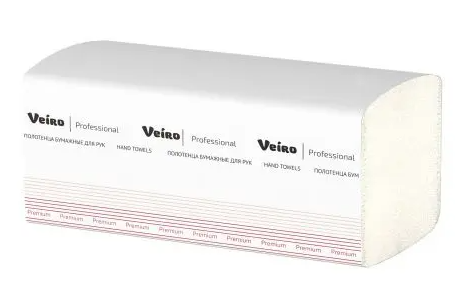 Veiro Полотенца листовые V-сложение 2-сл 200л Professional Premium 20шт фото 1 — Posudio