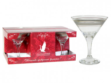 Набор 6 бокалов для мартини с рис &quot;Флорис&quot; (Гусь Хрустальный) TAL31-410 — Posudio