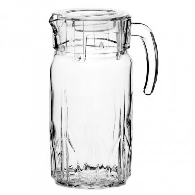 Кувшин 1,5л стекло КАРАТ акрил. прозрач.крышка &mdash; Posudio