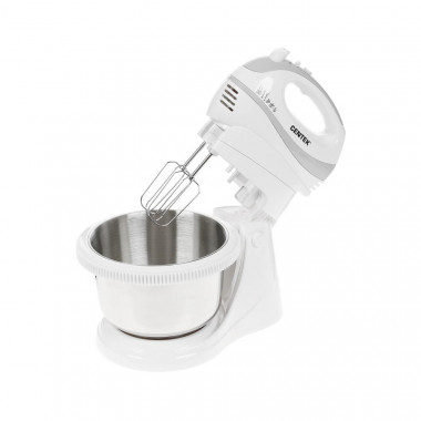 Миксер CENTEK CT-1107 320ВТ  белый/сталь &mdash; Posudio