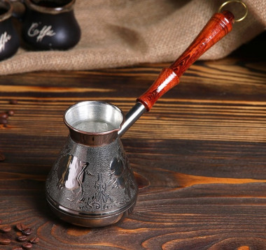 Турка для кофе медная «Гранат», 0,4 л &mdash; Posudio
