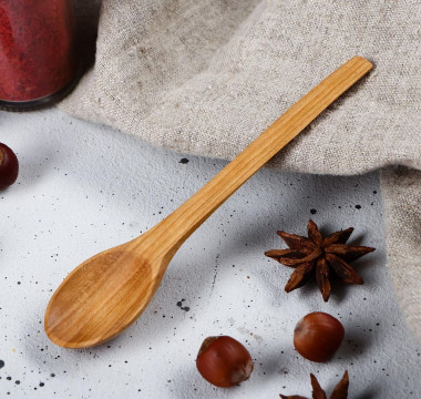 Ложка деревянная &quot;Столовая&quot;, 15х3 см, массив черешни — Posudio