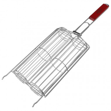 Решетка гриль для овощей двойная, 27 х 17 см, хромированная сталь — Posudio