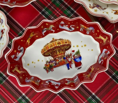 Глубокое круглое блюдо из фарфора в под/упак 305-192 — Posudio