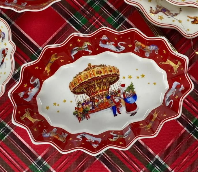 Глубокое круглое блюдо из фарфора в под/упак 305-192 фото 1 — Posudio