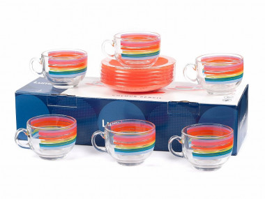 Чайный сервиз 220мл 12 предметов Luminarc Color Pencil N3664 &mdash; Posudio