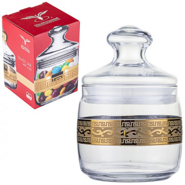 Банка Чешни с рис. &quot;Версаче&quot; (Гусь Хрустальный) GE08-424 — Posudio