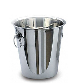 Ведро для шампанского нерж. 4,2л. матов/полор/зерк/кольца фото 1 &mdash; Posudio