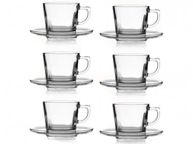 Чашка с блюдцем 6 перс 215 мл+137 мм Pasabahce Baltic 95307B — Posudio