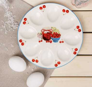 Подставка для яиц "Вишневое варенье" 19,5х1,7 см &mdash; Posudio