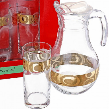 Набор для воды 7пр с рис "Сияние" (Гусь Хрусталь) EAV27-3944/402 &mdash; Posudio