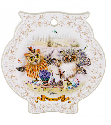 ПОДСТАВКА ПОД ГОРЯЧЕЕ &quot;ДЕРЕВО МУДРОСТИ&quot; 16*16*1 СМ. — Posudio