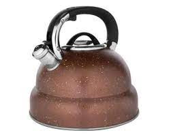 HM 55186 чайник со свист. черная ручка 4,8л.коричневая &mdash; Posudio