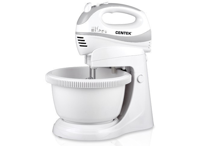 Миксер с чашей CENTEK CT-1106 320ВТ (бел./сер) фото 1 — Posudio