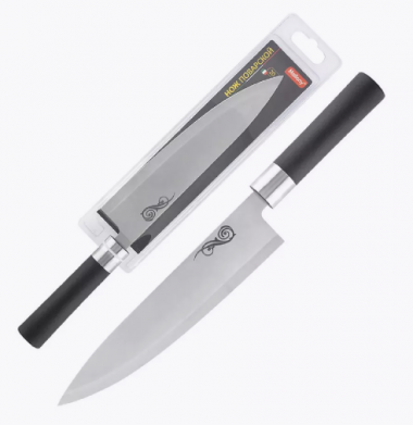 Нож с пластиковой рукояткой MAL-01P  поварской , 20см. — Posudio