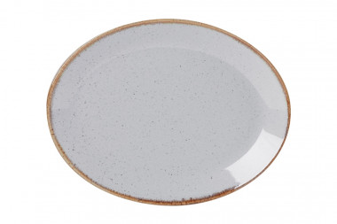 Тарелка овальная 18 см Porland Seasons Gri (Серый) 112118 — Posudio