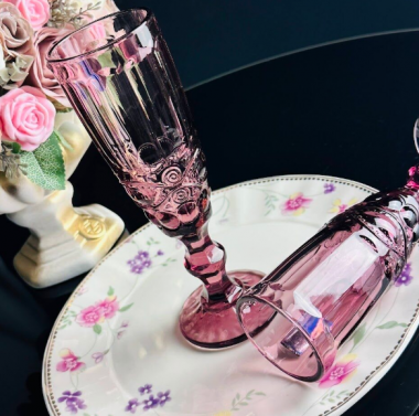 Набор из 6 фужеров 170 мл в под.уп.(х4) Розовый 588-442 — Posudio