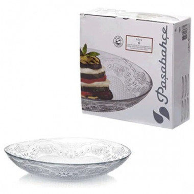 Набор тарелок глубоких 6 шт 215мм Pasabahce Lacy 10527В &mdash; Posudio