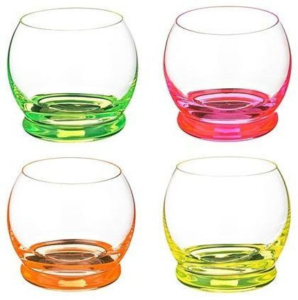 Стакан для виски 390мл (4шт) Crystal Bohemia Crazy Neon 25250/D4904/390 фото 1 — Posudio