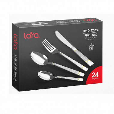 LARA 10-12/24 Набор столовых приборов &quot;PHOENIX&quot; 24пр. — Posudio