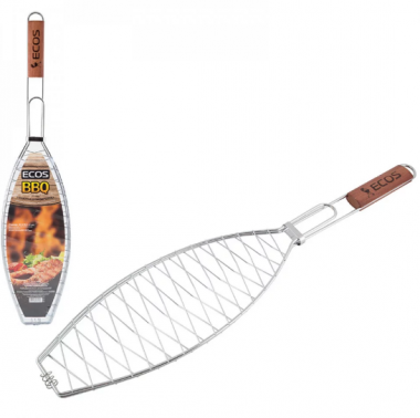 Решетка для барбекю ECOS RD-114D(универсальная рыба/мясо 40*15*2см) — Posudio