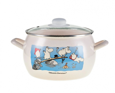 Кастрюля 5л стекл.крышк."Hitt"Moomin" На речке &mdash; Posudio