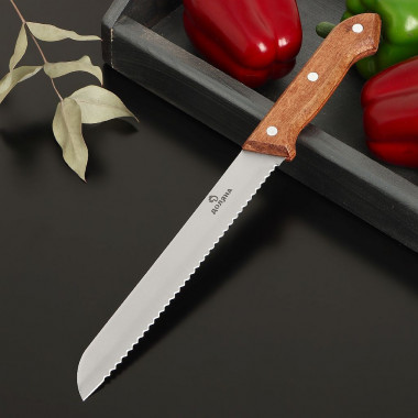 Нож хлебный Доляна Ecology, лезвие 20 см — Posudio