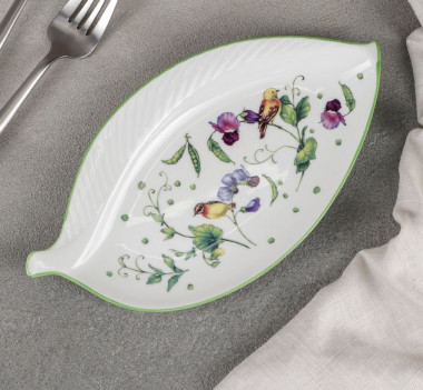 Блюдо фигурное "Зеленый сад" 22,5х12х1,7 см &mdash; Posudio