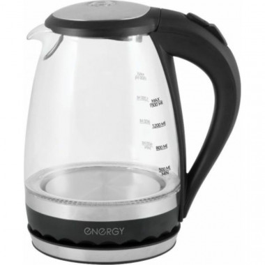 Чайник ENERGY E-279 черный (1,5 л, диск), стекло — Posudio