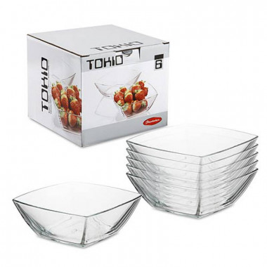 Набор салатников 6 шт 125*125 мм Pasabahce Tokio 53056B &mdash; Posudio