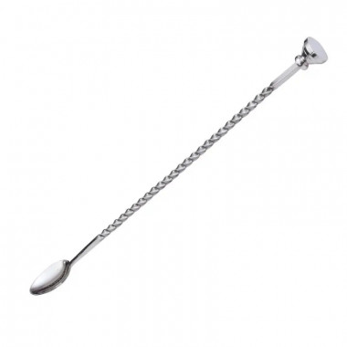 Ложка барная с метал. кнопкой  33см.P.L. — Posudio