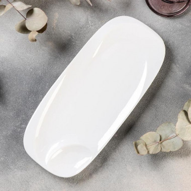 Блюдо с соусником "Бланш" 28x12,5x1 см &mdash; Posudio