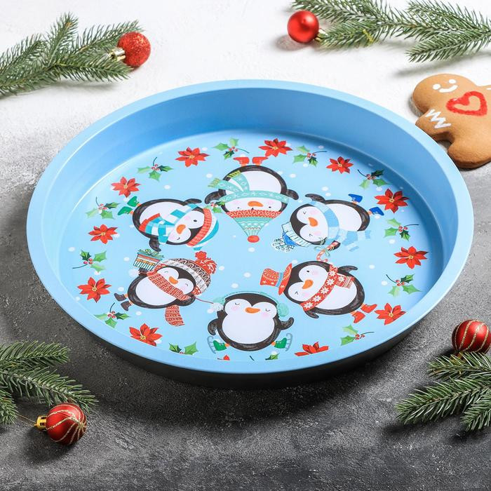 Поднос «Рождество», d=34 см, h=4 см фото 1 — Posudio