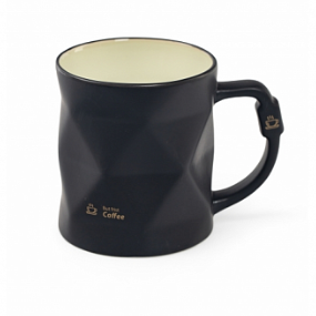 Кружка Black&amp;White черная  390мл. — Posudio