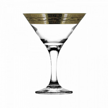 Набор 6 бокалов для мартини с рис &quot;Версаче&quot; (Гусь Хрустальный) GE08-410 — Posudio